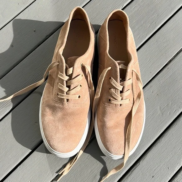 Vince. tan suede shoes Vince Womens Blair Slip On Sneakers Shoes Brown Low Top  main image 2